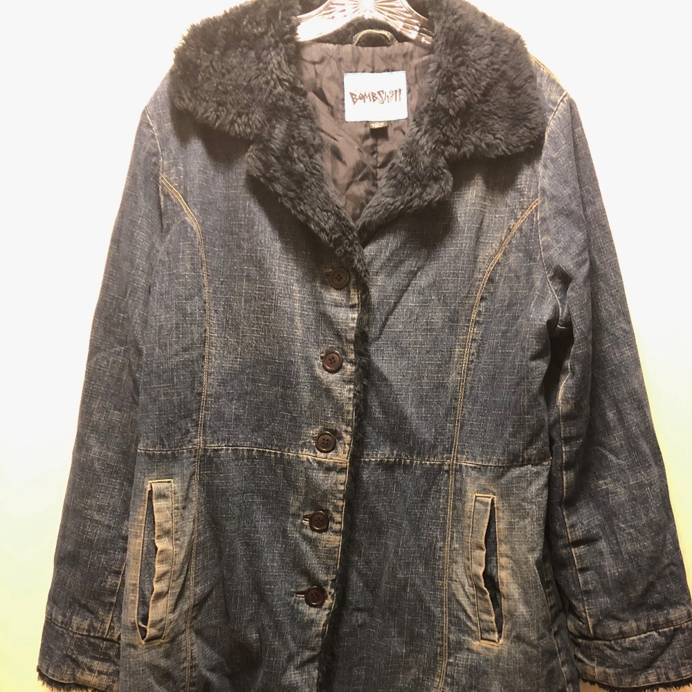Vintage Faux Fur Jean Coat